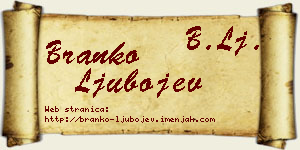 Branko Ljubojev vizit kartica